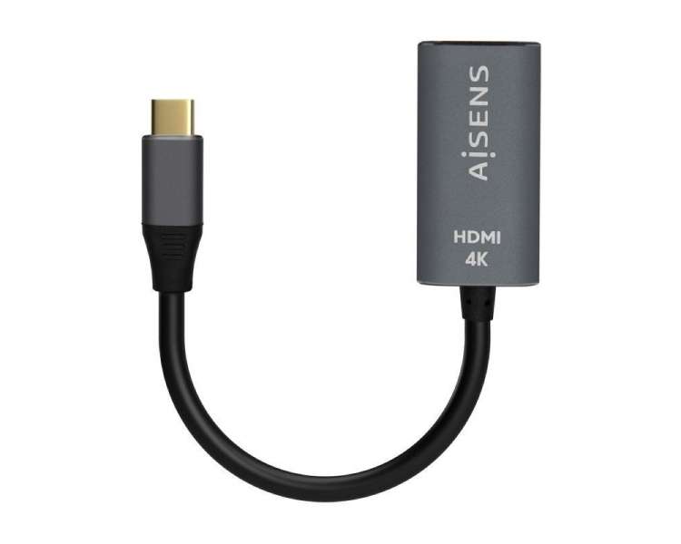 Conversor hdmi 4k 60hz aisens a109-0683/ hdmi hembra - usb tipo-c macho/ 15cm/ gris