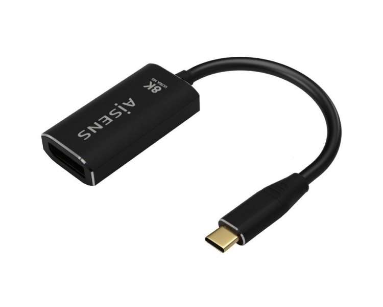 Conversor aisens a109-0690/ usb tipo-c macho - displayport hembra/ 15cm/ negro