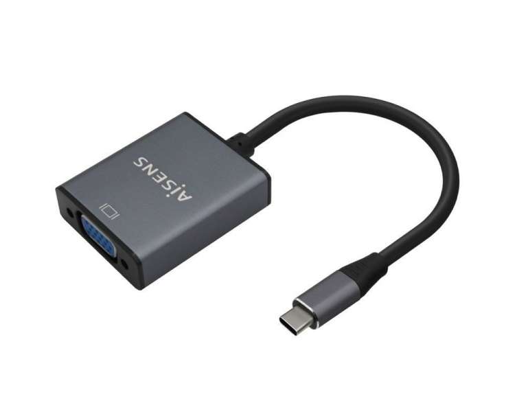 Conversor aisens a109-0691/ usb tipo-c macho - vga hembra/ 15cm/ gris