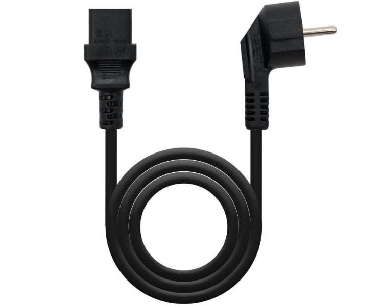 Cable alimentación cpu nanocable 10.22.0102-l2/ cee7 macho - c13 hembra/ 2m/ negro