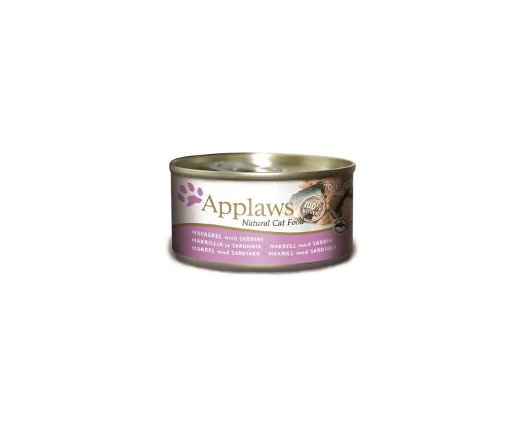 Applaws - 24 x Wet Cat Food 70 g - Makrel & Sardin