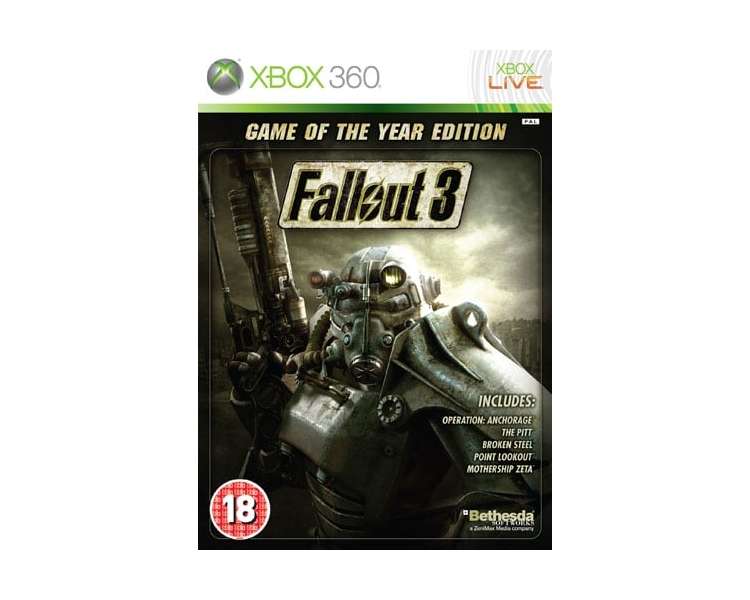 Fallout 3 Game of the Year Edition Juego para Consola Microsoft XBOX 360