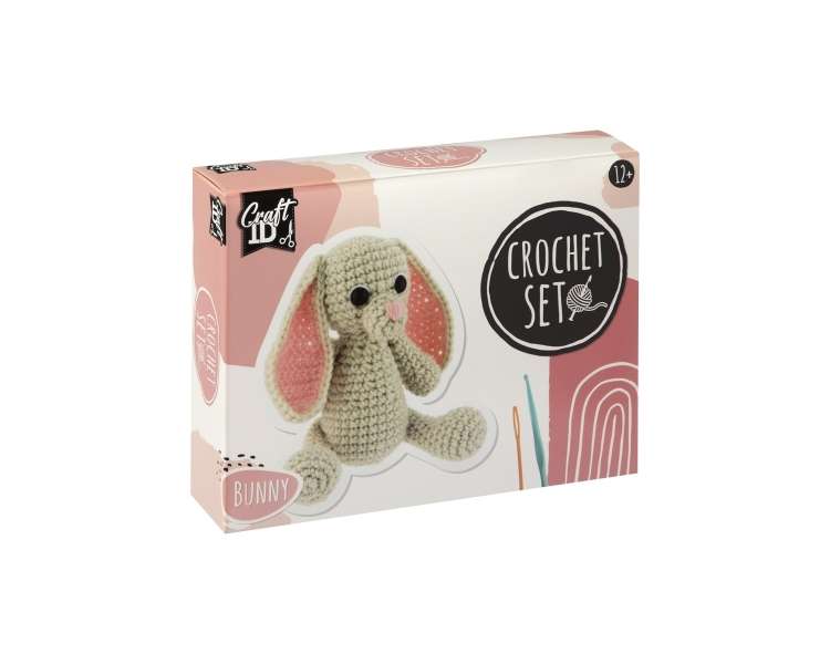 Craft ID - Crochet kit bunny, 12x9x12cm - (K-CR1702/GE)