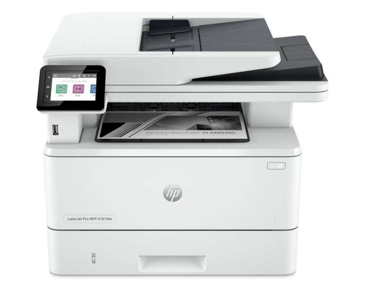 Multifunción láser monocromo hp laserjet pro 4102fdw wifi/ fax/ dúplex/ blanca