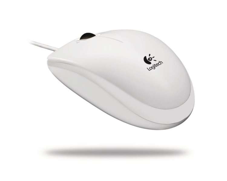 Ratón logitech b100/ hasta 800 dpi/ blanco