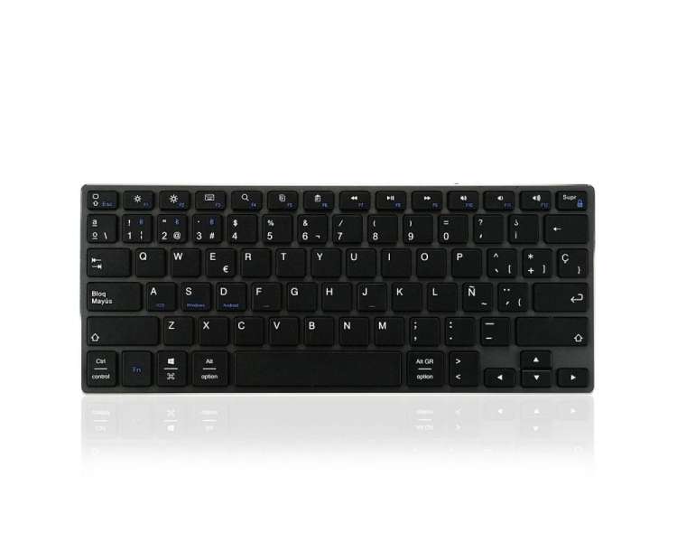 Teclado compacto inalámbrico por bluetooth subblim advance compact/ gris