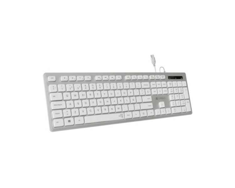 Teclado subblim wired ergo keys silent flat hq/ plata