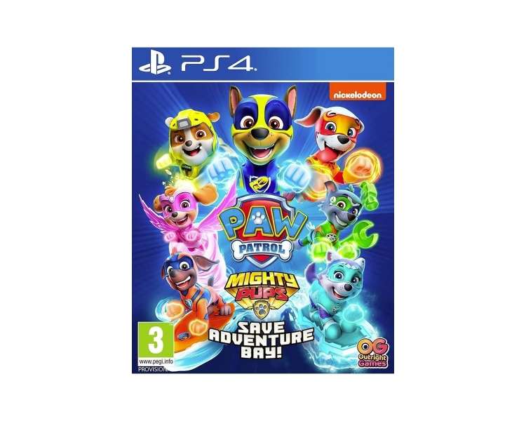 PAW Patrol: Mighty Pups Save Adventure Bay Juego para Consola Sony PlayStation 4 , PS4