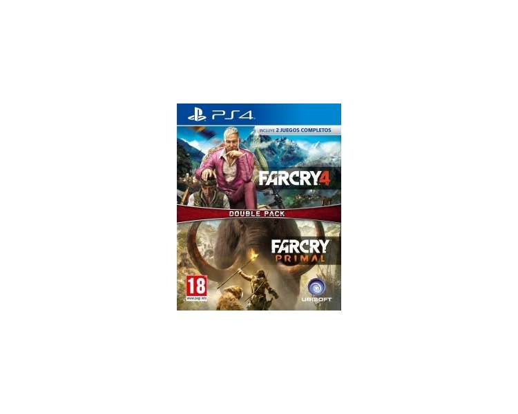Far Cry Primal / Far Cry 4, Double Pack Juego para Consola Sony PlayStation 4 , PS4 [ PAL ESPAÑA ]
