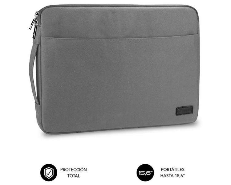 Funda subblim urban laptop sleeve para portátiles hasta 15.6'/ gris