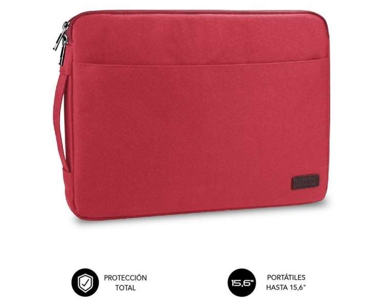 Funda subblim urban laptop sleeve para portátiles hasta 15.6'/ roja