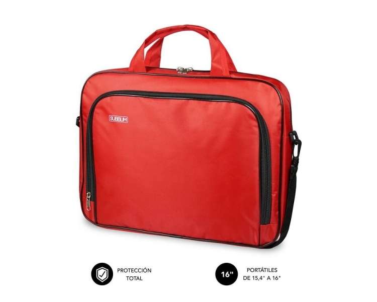 Maletín subblim oxford para portátiles hasta 16'/ rojo