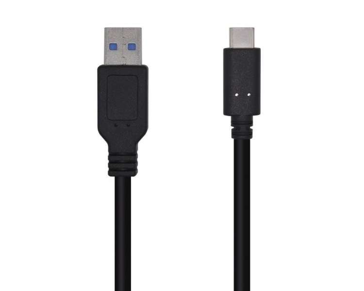 Cable usb 3.1 aisens a107-0449/ usb tipo-c macho - usb macho/ 50cm/ negro