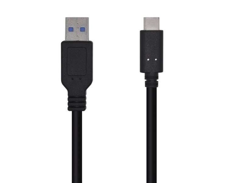 Cable usb 3.1 aisens a107-0450/ usb tipo-c macho - usb macho/ 1.5m/ negro