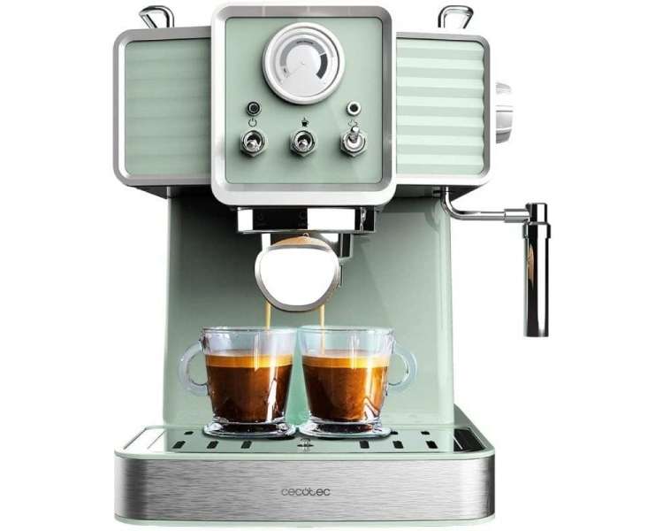 Cafetera expreso cecotec power espresso 20 tradizionale light green/ 1350w/ 20 bares