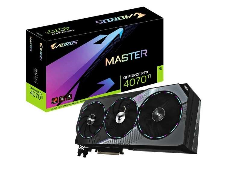 Tarjeta gráfica gigabyte aorus geforce rtx 4070 ti master 12g/ 12gb gddr6x