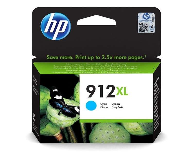 Cartucho de tinta original hp nº912 xl alta capacidad/ cian