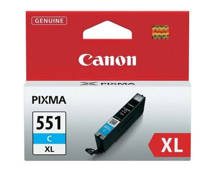 Cartucho de tinta original canon cli-551c xl alta capacidad/ cian