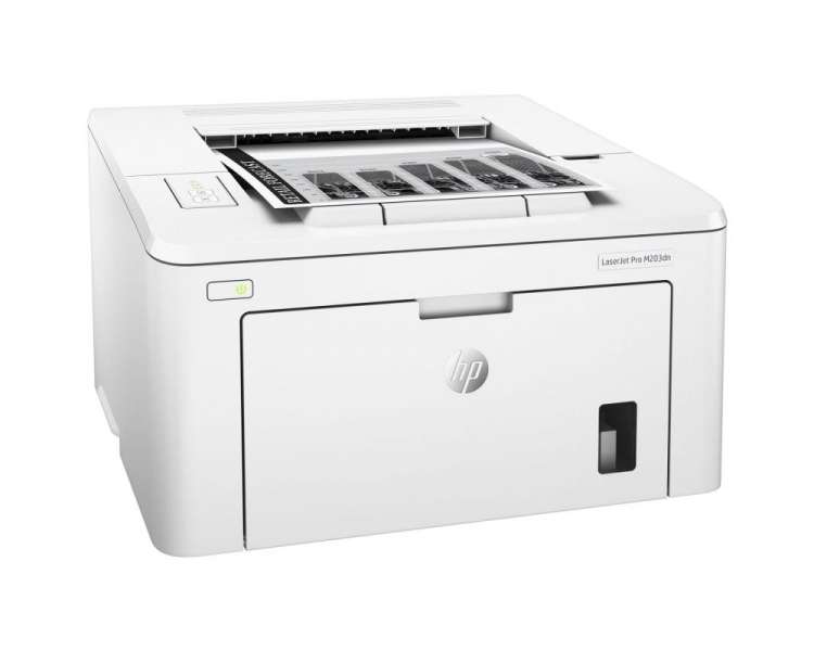 Impresora láser monocromo hp pro m203dn dúplex/ blanca