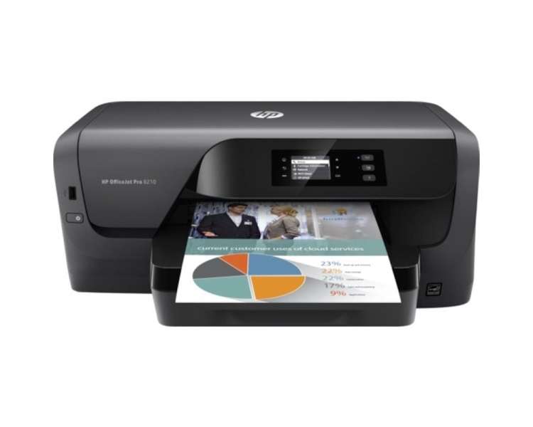 Impresora hp officejet pro 8210 wifi/ dúplex/ negra