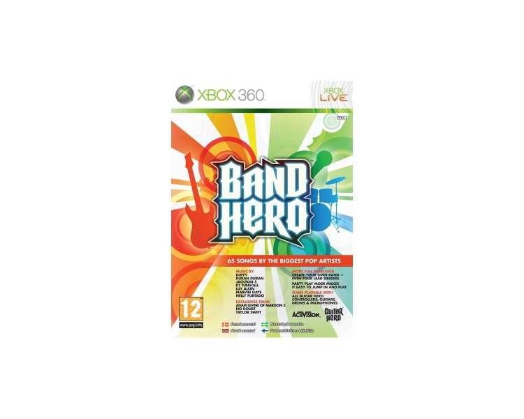 Band Hero: Standalone Game, Juego para Consola Microsoft XBOX 360