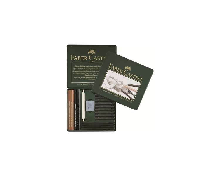 Faber-Castell - PITT Charcoal tin set of 22 (112967)