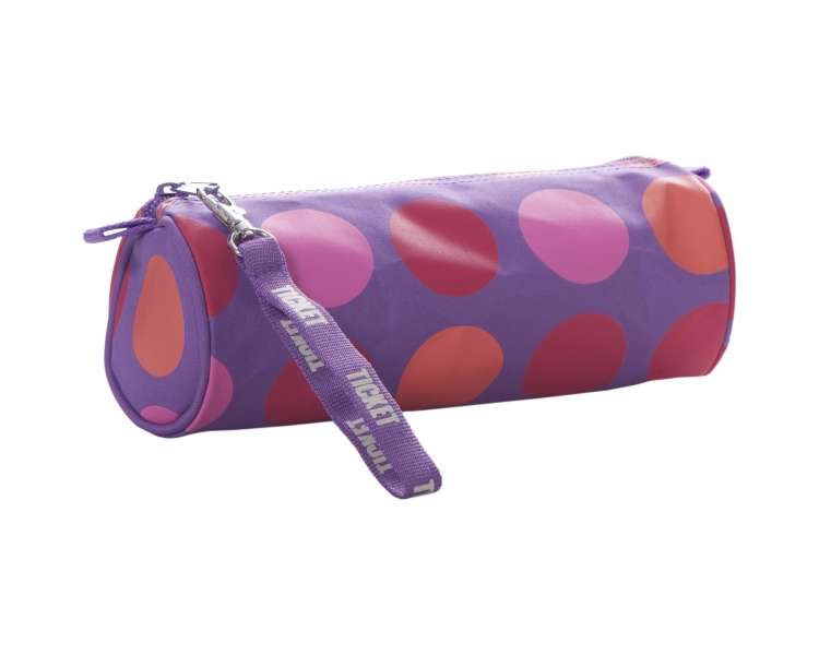 Ticket to Heaven - Round pencil Case - Lilac dots (795-592-141-358)