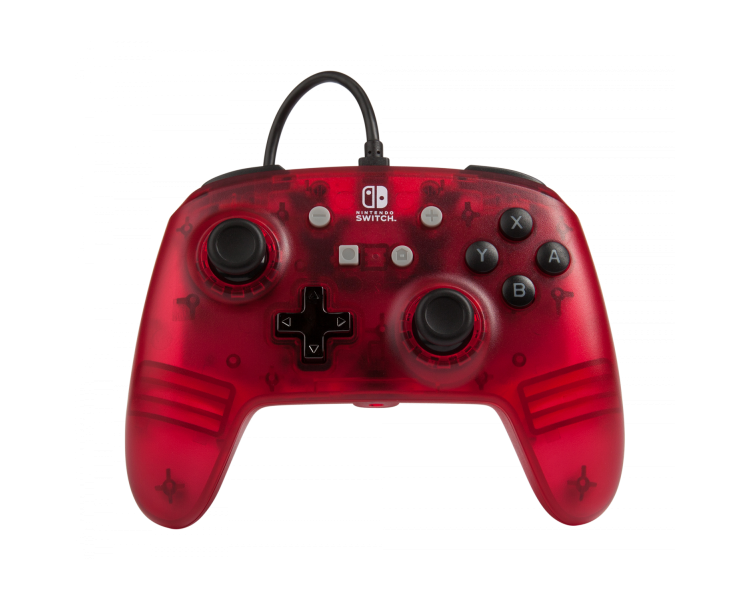 PowerA Enhanced Con Cable Controller Controlador Mando Nintendo Switch (Rojo Frost)