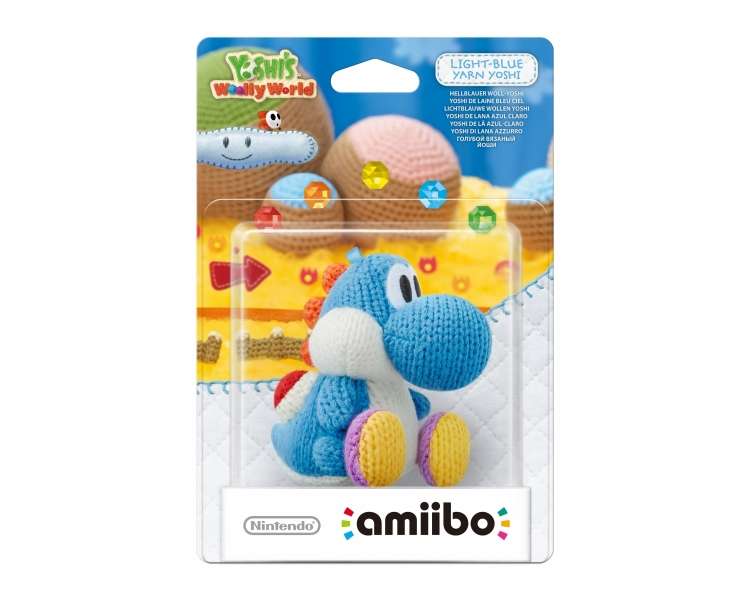 Nintendo Amiibo Figurine Yarn Yoshi Light Blue