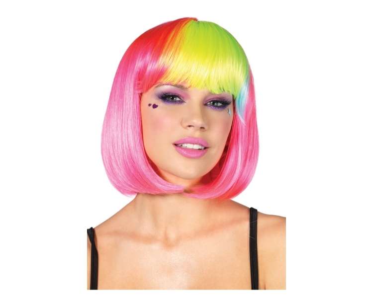 Leg Avenue - Pop Rainbow Bang Bob Wig - Pink (A1986)