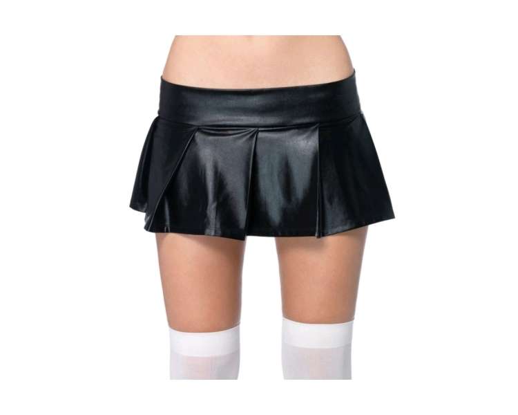 Leg Avenue - Wet Look Pleated Skirt - Large (265803001)