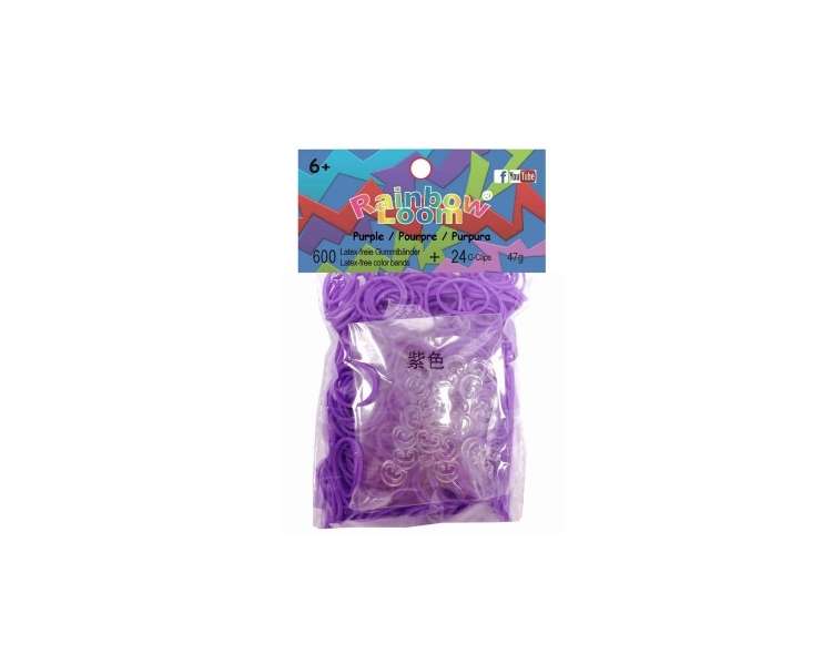 Rainbow Loom - Purple - Bands, 600 pc