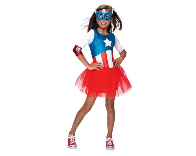 Rubies - Captain America Girl metalica (117 cm) (620035)