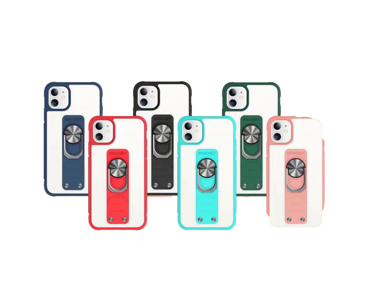 Funda Gel Bracket Samsung Galaxy A42-5G Iman con soporte de Anilla 4-Colores