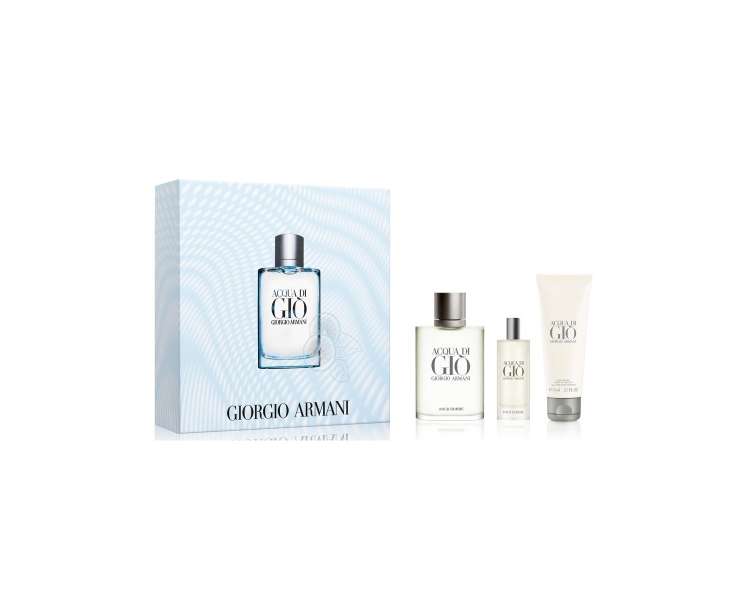 Armani - Acqua di Gio for Men  EDT 100 ml + EDT 15 ml + Shower gel 75 ml - Giftset