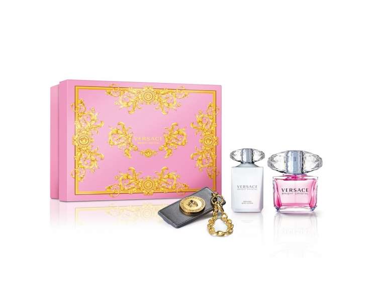 Versace - Bright Crystal EDT 90ml + Bodylotion 100ml + Bag Tag - Giftset