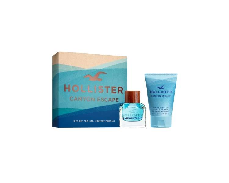 Hollister -  Canyon Escape for Him EDT 50 ml + Hair & Body Wash 100ml - Giftset