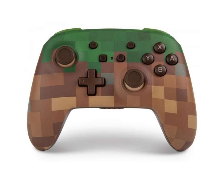 PowerA Nintendo Switch Enh Inalambrico Controller Controlador Mando - Minecraft Grass Block