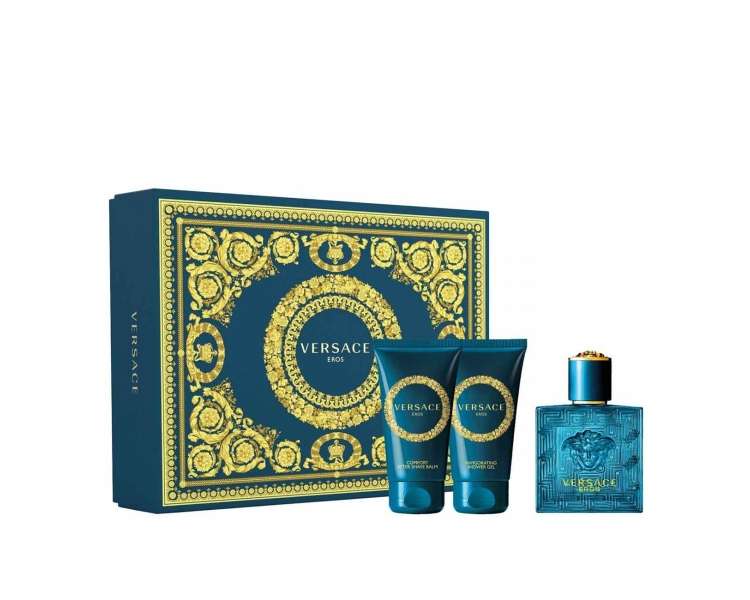 Versace - Eros EDT 50 ml + Shower Gel 50 ml + Aftershave Balm 50 ml - Giftset