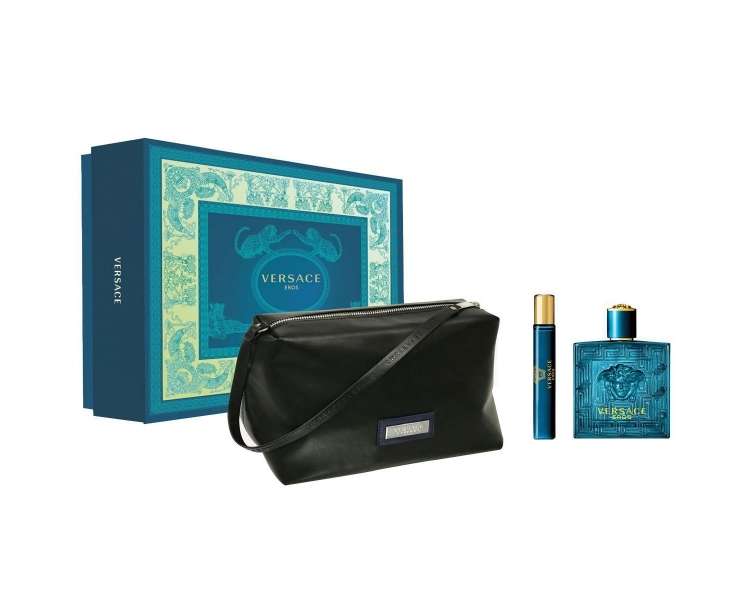 Versace - Eros EDT 100 ml + EDT 10 ml + Pouch - Giftset