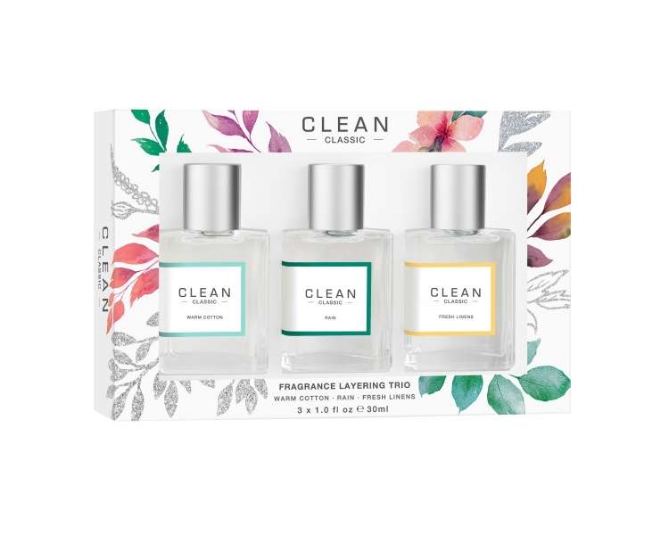 Clean - Layering Trio Warm Cotton, Fresh Lines & Rain 3x30 ml