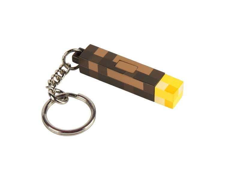 MINECRAFT LIGHT-UP TORCH KEY CHAIN (9731)