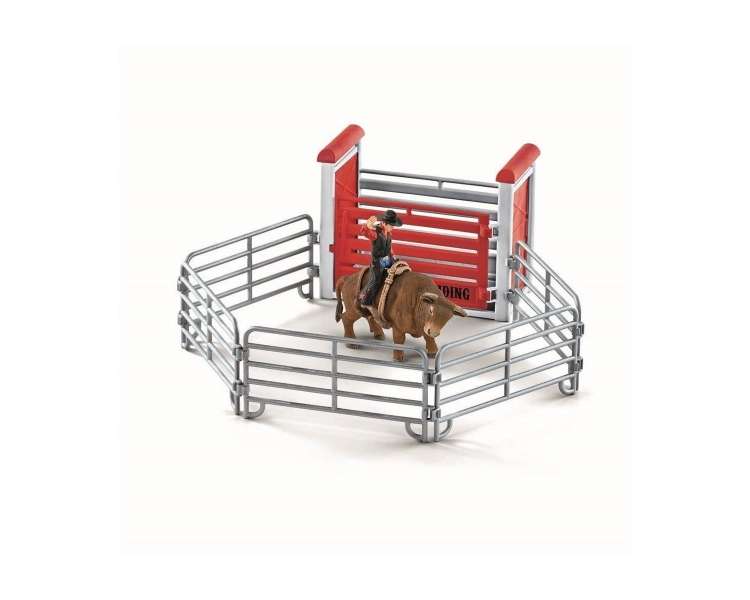 Schleich - Bull riding with cowboy (41419)