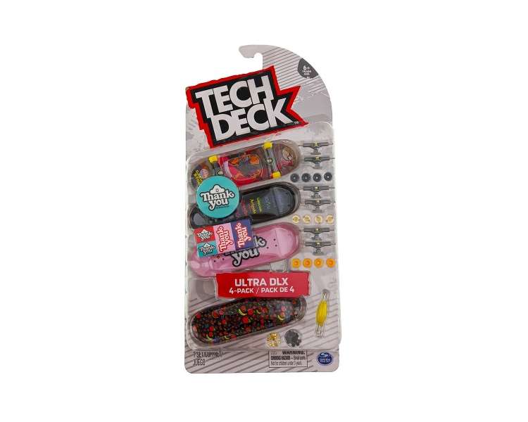 Tech Deck - Finger Skateboard 4 Pack - Ultra DLX Thank you (6028815)