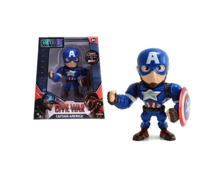 Jada Toys Marvel Avenger Civil War Captain America 4 inch Metals Diecast Figure - Captain America