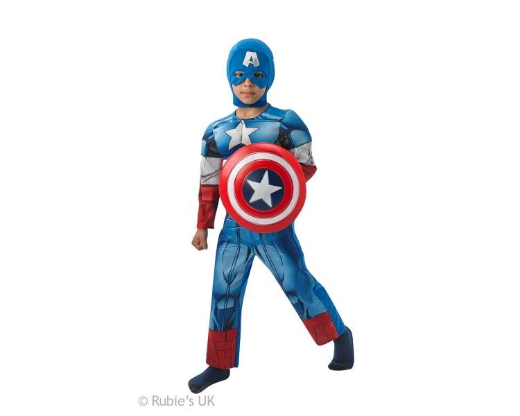 Rubies - Captain America Deluxe - Medium - 5-6 years (610262)