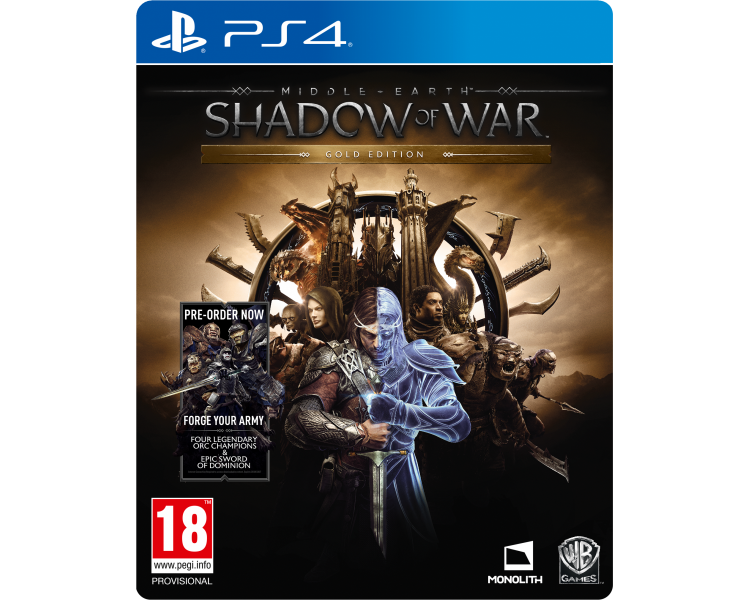 Middle-Earth: Shadow of War, Gold Edition, Juego para Consola Sony PlayStation 4 , PS4