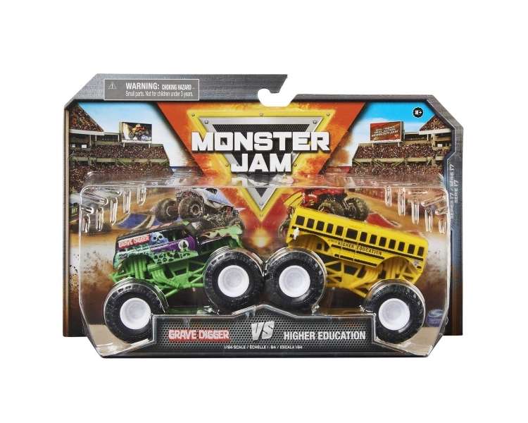 Monster Jam - 1:64 Die Cast 2 pack - Grave Digger vs. Higher Education