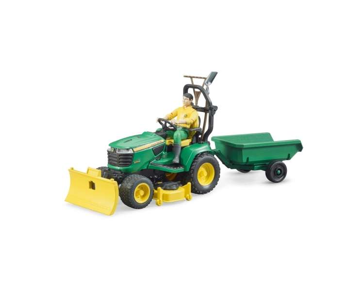 Bruder -  BWorld John Deere Lawn Tractor with trailer and gardener (BR62104)