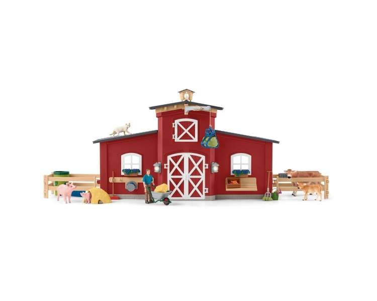 Schleich - Red Barn with Animals and Accessories (42606)